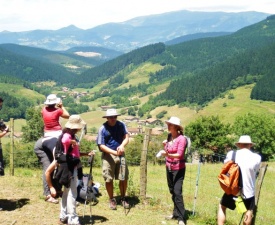 Enjoying Basque village views